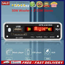 2 X 25W Stereo USB TF FM Radio Module Color Screen Decoding Board Module for Car