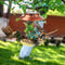 Metal Bird Feeders Outdoor Hanging Solar Lawn Lantern Light Garden Decor