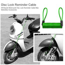 1.2m/4ft Bicycle Motorcycle Disc Lock Reminder Cable Bike Motorbike Accessori