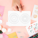 Transparent Silicone Circle Flower Seal Embossing Metal Paper Cut Card Molds