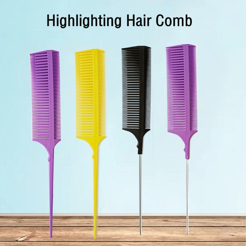 Styling Coloring Hair Brush Pin Tail Highlighting Hair Comb Double-sided