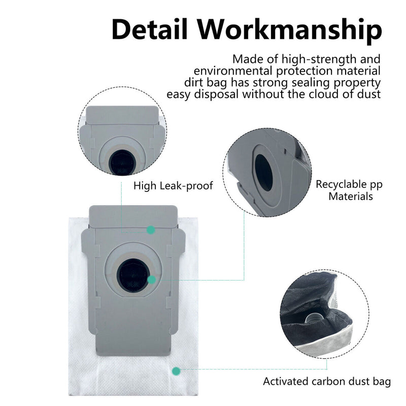 Dust Bags - Dirt Disposal Bag for iRobot Roomba i7 E5 E6 S9 Replacement Par