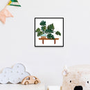 14CT Partial Cross Stitch Monstera Stamped DIY Embroidery Kits Printed Art