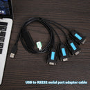 PL2303 Chipset 4 Port USB to RS-232 9-Pin DB9 Serial Cable Male A Adapter