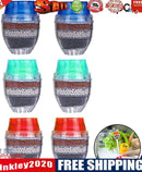 House Tap Water Purifier Activated Carbon Remove Rust Faucet Filter (Red)