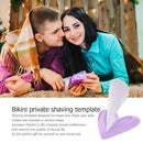 Women Bikini Dedicated Privates Shaving Stencil Female Pubic Hair Razor (03