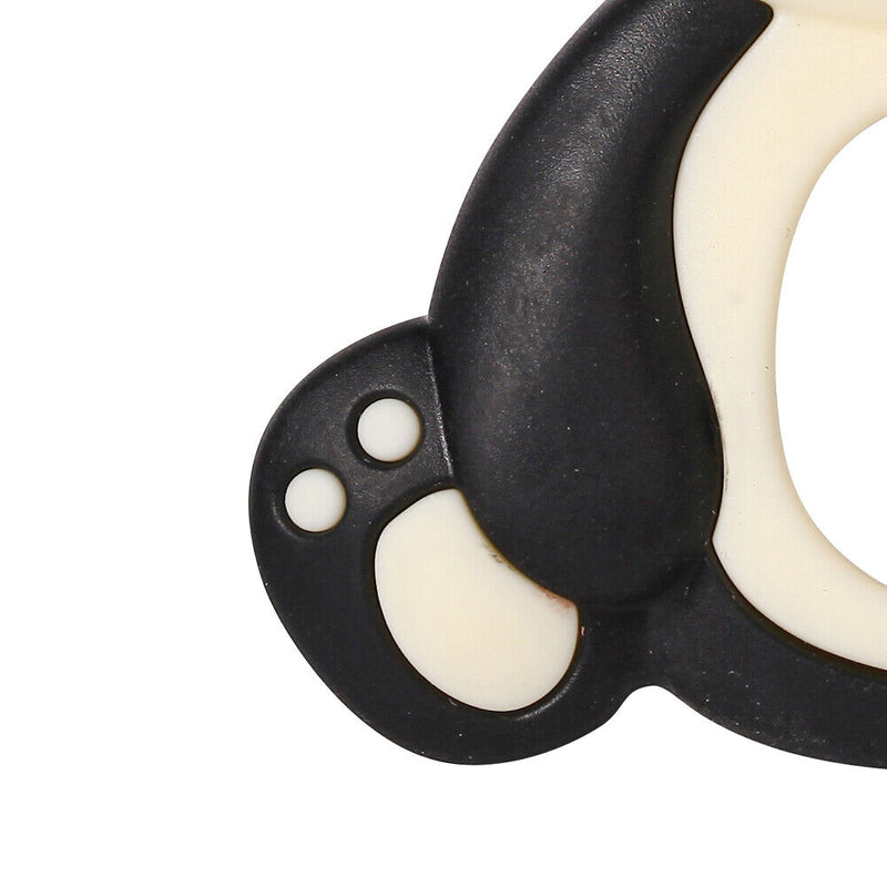 Baby Silicone Teether Cartoon Panda BPA Free Infant Chewing Toys (Black)