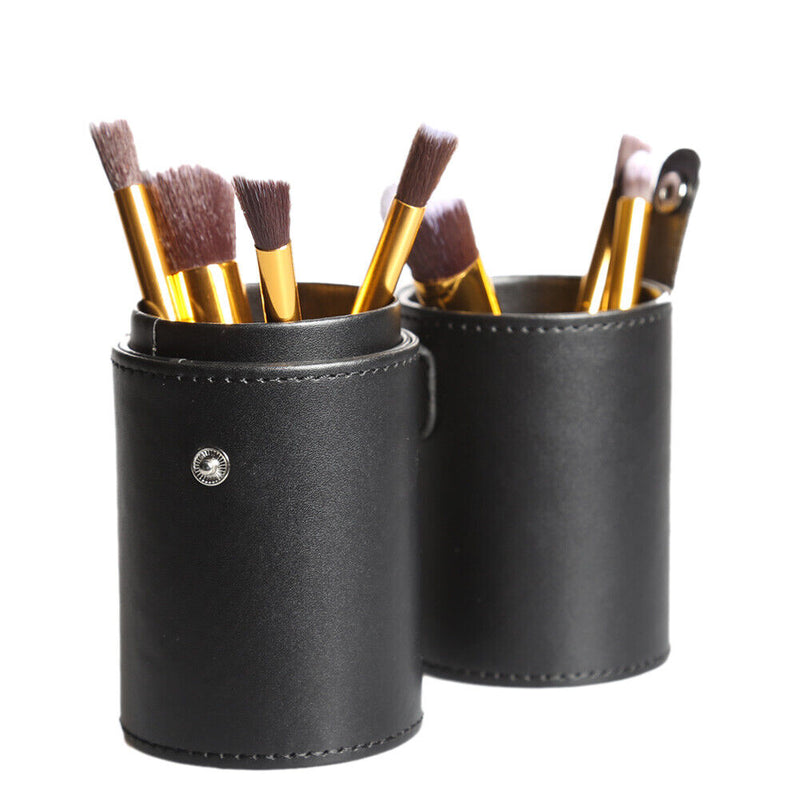 Travel Leather Cosmetic Brush Pen Holder Storage Makeup Empty Holder   Newly