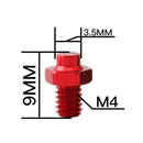 10pcs Bicycle Pedal Bolts Mountain Bike M4 Stud Pin Non-Slip Screw (Red) Newly