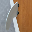 3pcs Surfboard Fin for FCS G5 Longboard Water Wave Fin Paddle Board (White)