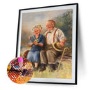 5D DIY Full Drill Diamond Painting Warm Old Lovers Cross Stitch Embroidery