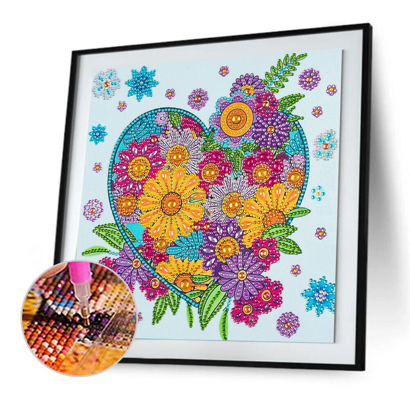 Partial Special Shape Drill Diamond Painting Heart Rhinestone Draw (UP149) Newly