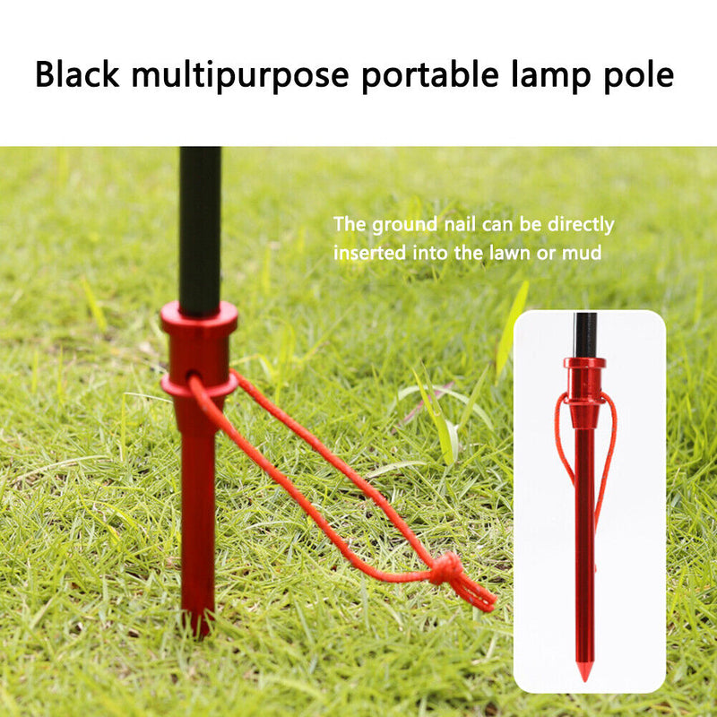Outdoor Camping Folding Lamp Pole Holder Mobile Live Selfie Fixing Stand Bracket