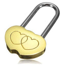 Concentric Lock 40MM Double Heart Valentines Engraved Lock Padlock Love Lock