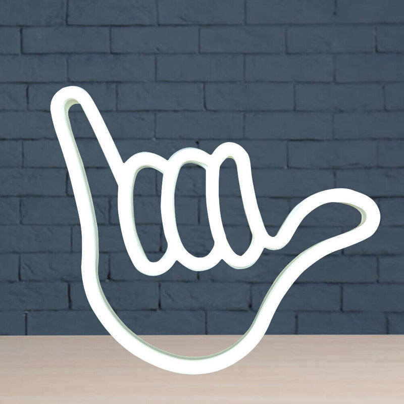 Finger LED Neon Lights Party Walls Hanging Neon Sign Night Lamp Home Decoration
