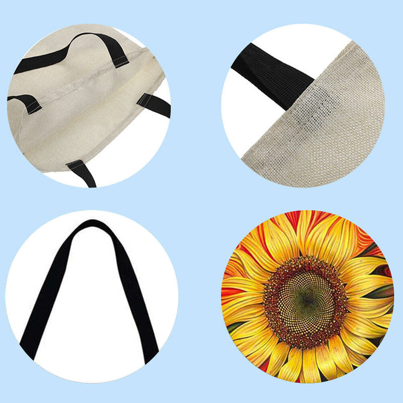 Motingdi Women's Sunflower Shopping Bag Large Capacity 40x