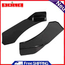 Universal Car Front Bumper Lip Splitter Chin Spoiler Glossy Black Left+Right