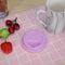 Wheel Silicone Cup Lids Heat-resistant Dust-proof Bowl Cover (Pink Purple) Newly