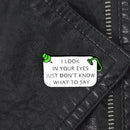 English Letter Brooch Blue Backpack Shirts Decor Lapel Pin Fashion Jewelry Gi