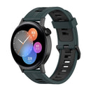 20mm Watch Band for Huawei Watch GT3 42mm Silicone Strap (Green Black) Newly