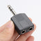 Stereo 6.35mm 1/4" 1 Male Plug to 2Mono Female Jack Audio Splitter Adapter Newly