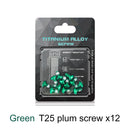 12x M5x10mm Disk Brake Rotor Bolts Mountain Bike T25 Brake Screws (Green) Newly