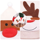 Christmas Chair Covers - Xmas Restaurant Holiday Festival Party Decor 4 Pieces