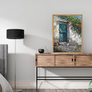 Oil Paint By Numbers Door Wall Flower Frameless Picture Craft Kit for Bedroom