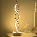 Spiral Wave LED Table Lamp Modern Desktop Decorative Lamps (EU Warm White) Newly