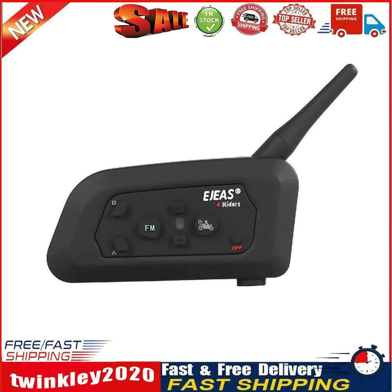 EJEAS Motorcycle Helmet Intercom Headsets Bluetooth-compatible Interphone Newly