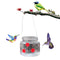 Bird Feeder Hanging Mason Jar Hummingbird Feeder for Patio Garden (Clear)