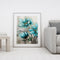 Blue Flowers Paint By Numbers Kit DIY Art Frameless Picture On Canvas (A)