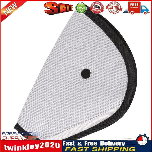 Kids Car Safe Fit Seat Belt Adjuster Baby Triangle Safety Device (Grey) Newly