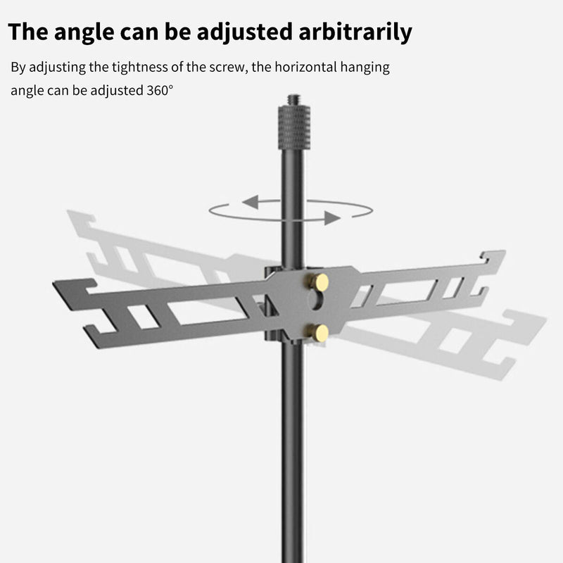 Desktop Shelf Lamp Pole - DIY Folding Storage Hanger Shelf with Light Stand