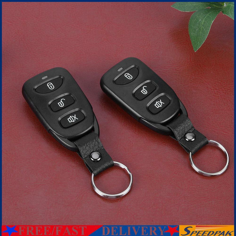 Car Vehicle Burglar Alarm Protection Keyless Security System with 2 Remotes