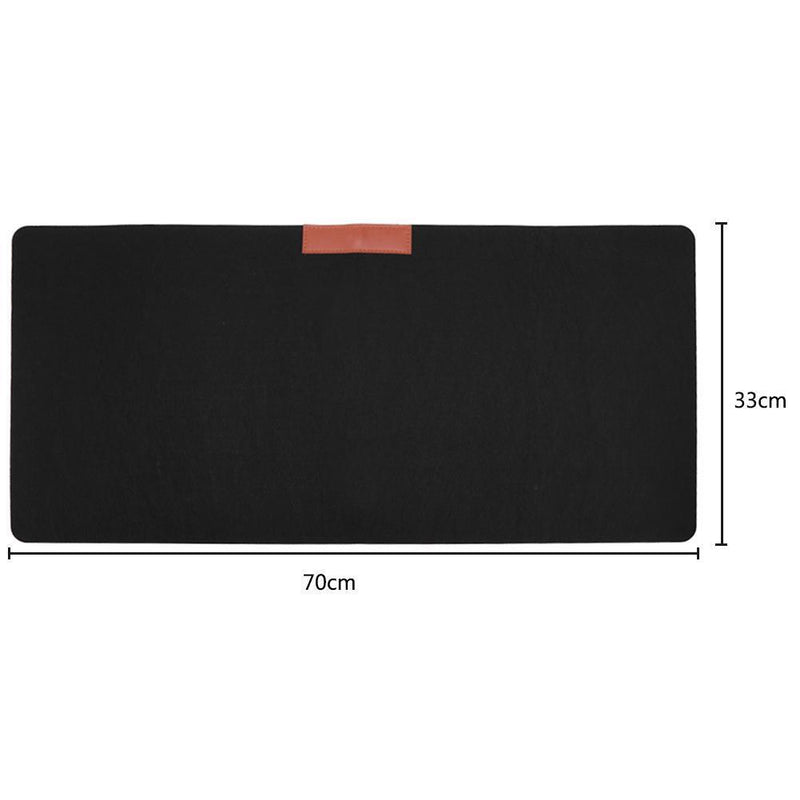 Office Computer Desk Mat Modern Table Wool Felt Laptop Desk Mat(Black)