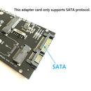 M.2 MSATA SSD to SATA 7 15Pin 2.5"" Adapter Card 2 in 1 Computers Converter