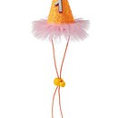 Pet Dog Birthday Hat w/ Number Cat Headwear Party Supplies Costume (Orange)