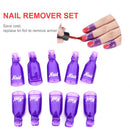 10pcs Plastic Gel Remover Clip Nail Soak Off Cap Gel Remove Tool (Purple)