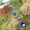 Turkish Blue Eyes Lucky Pendant Wind Chime Rhinestone Wall Door Hanging Ornam