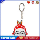 Bead Cross Stitch DIY Handmade Stamp Needlework Keychain Kit (y-058 Rabbit)