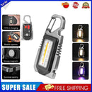 COB LED Mini Keychain Flashlight Torch 7 Modes Waterproof Camping Survival Light