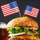 100pcs American Toothpick Flag - Vivid Bright Double-sided Printing Banner Decor