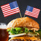 100pcs American Toothpick Flag - Vivid Bright Double-sided Printing Banner Decor