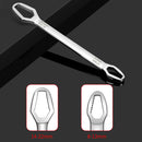 Double-Head Key Screw Nuts Wrench Ratchet Spanner Repair Hand Tool (White) Newly