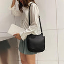 Casual Solid Color Large Crossbody Handbags PU Leather Women Flap Shoulder Bags