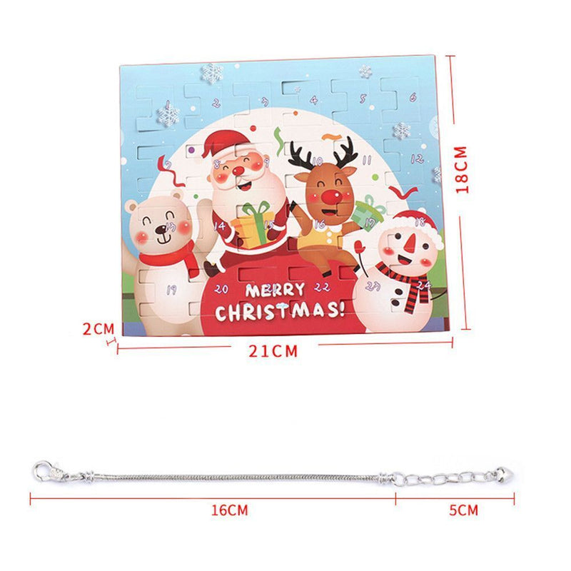 DIY Kit Children Gift 24 Days Countdown Advent Calendar Blind Box Santa Snowman