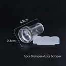 Stamping Mold Nail Design Transparent Nail Stamper Scraper Set Jelly Silicone