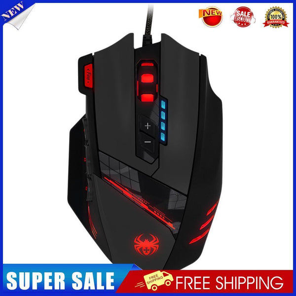 ZELOTES C-12 12 Buttons Wired 4 Gears 4000DPI Backlight Optical Gamer Mouse