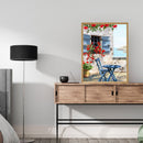 Frameless Oil Paint By Numbers Seaside Garden DIY Canvas Picture Craft Kit